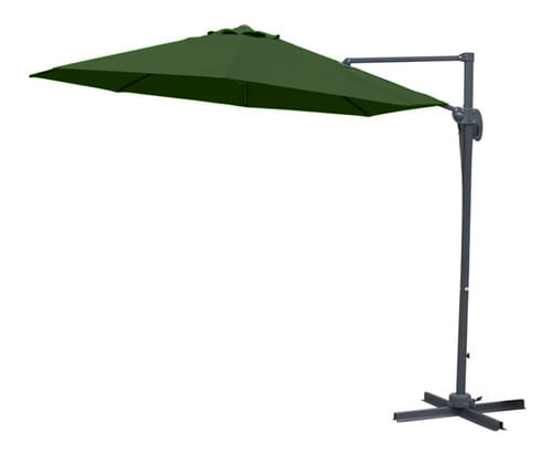 Sombrilla Parasol Jardin Grande Lateral Aluminio C/ Base 3 M
