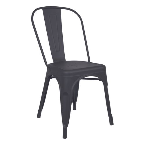 Silla Caño Comedor Tolix Reforzada Apilable Negro Colores