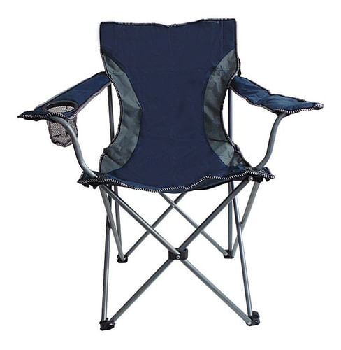 Sillón Director Camping Plegable con Bolso Apoya Brazos con Posa Vasos