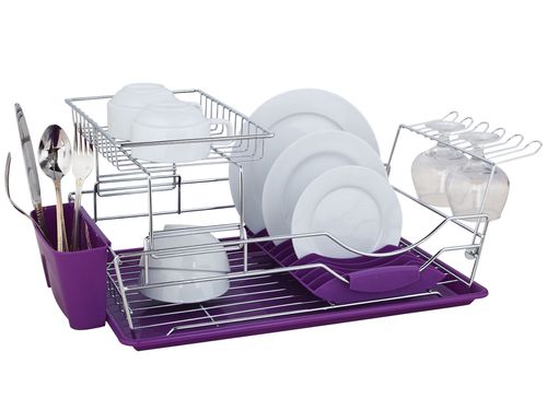 Escurridor Platos Y Cubiertos Secaplatos Colores C/bandeja