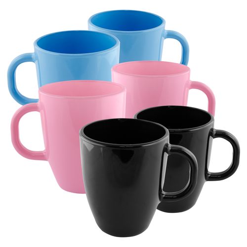 Set x6 Tazas Vidrio Color Amanecer Summer Rigolleau