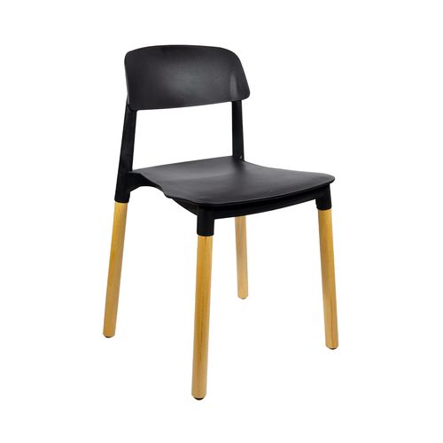 Silla de Comedor Milan Novara Diseño Nordico Patas Maderas