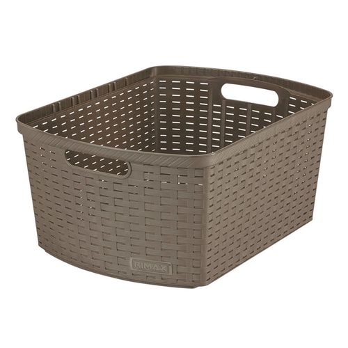 Canasto Organizador Rectangular Simil Ratán Rimax