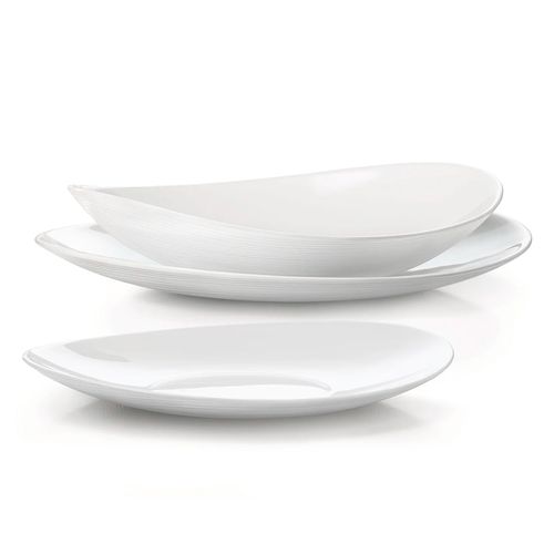 Juego Vajilla Cocina 18 Piezas Platos Prometeo Vidrio Templado Opal Bormioli Rocco