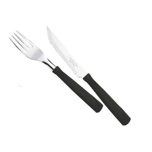 Juego de Cubiertos 12 Piezas Cuchillo y Tenedor New Kolor Tramontina