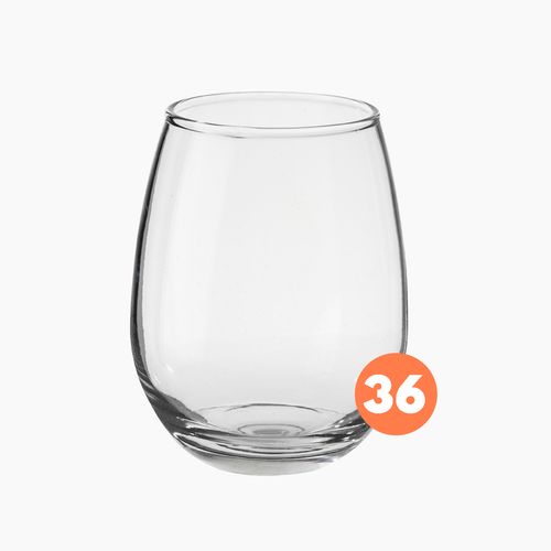 Set X 36 Copas Copón Vaso Vidrio Sin Tallo Gourmet Rigolleau