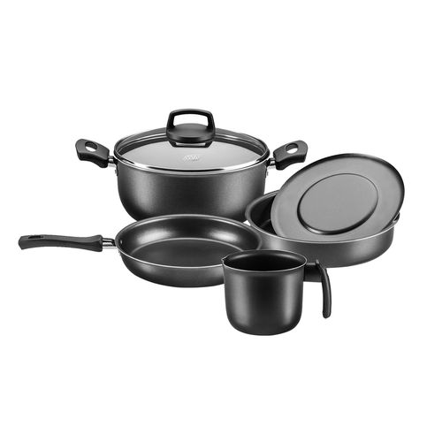 Batería Cocina Cacerola Molde Aluminio Teflón 4 Piezas Mta