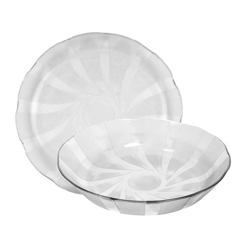 Set de Vajilla 12 Piezas Plato Playo y Hondo Galaxia Rigolleau