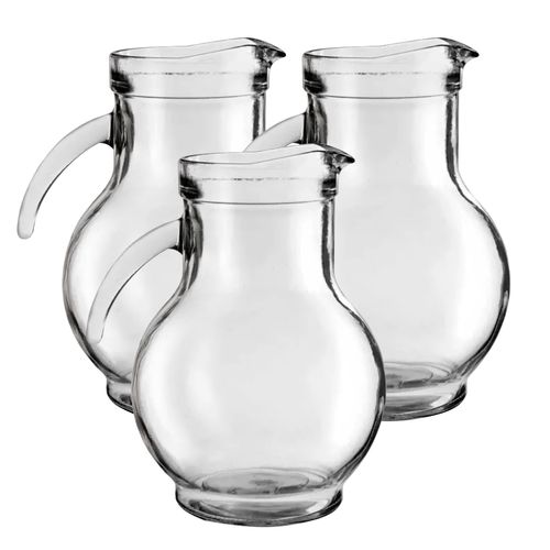 Juego Set x 6 Jarras Vallarta Vidrio Flint 1.5 lt Rigolleau