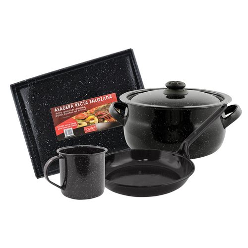 Set Cocina Olla Sartén Enlozado x 4 piezas Jovifel