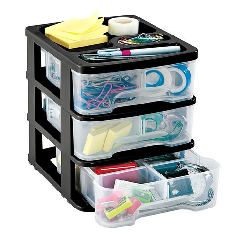 Cajonera Organizador Escritorio Plástico 3 Cajones Rimax