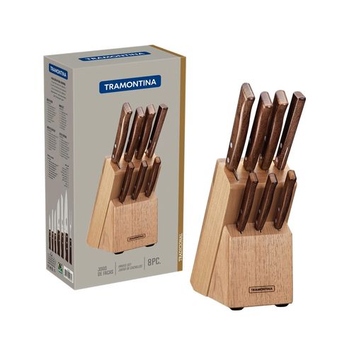 Juego De Cuchillos Y Taco Tramontina Plenus 6 Piezas