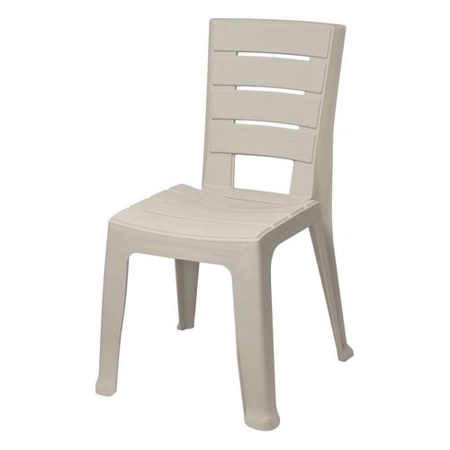 Silla plástica apilable simil madera Baru Rimax