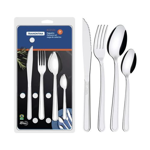 Juego de Cubiertos 24 Piezas Buzios Acero Inox Tramontina