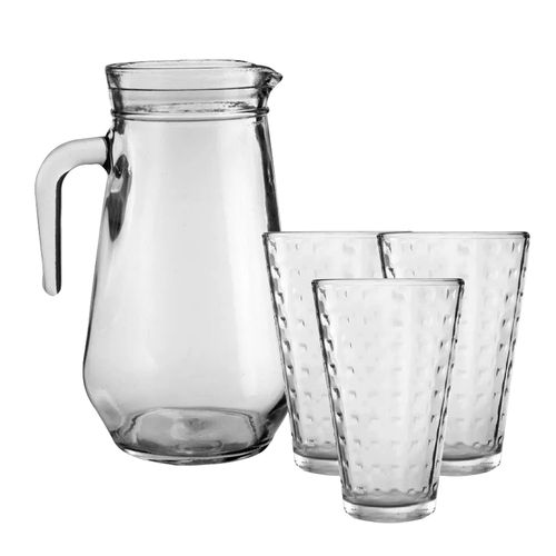 Juego Jarra Acapulco Vidrio + 6 Vasos Noa 400 Ml Rigolleau