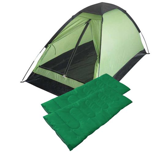 Set Combo Carpa 2 Personas Iglu Camping + 2 Bolsas Dormir