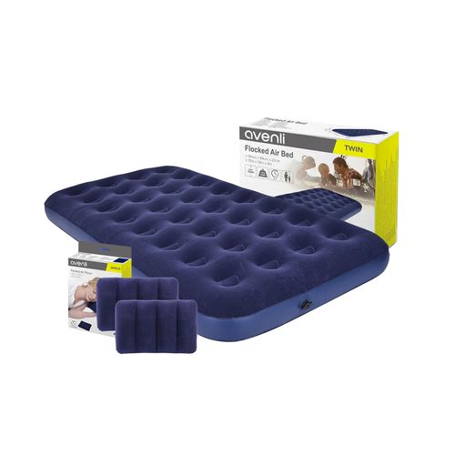 Colchon Inflable Dos 2 Plazas + 2 Almohadas De Regalo Oferta