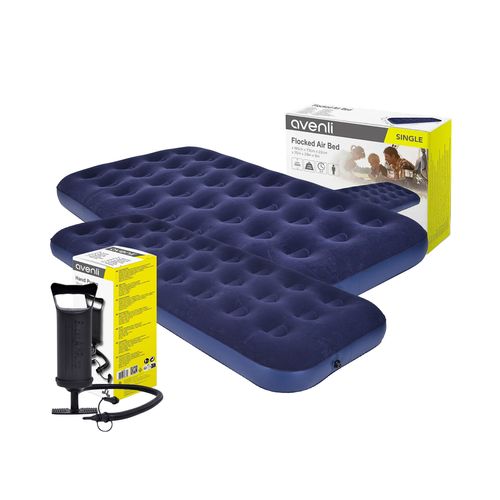 Colchón Inflable Dos 2 Plazas + Colchón Una 1 Plaza Inflador