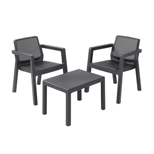 Juego de Living Exterior Emily 3 Piezas Jardín Patio Keter