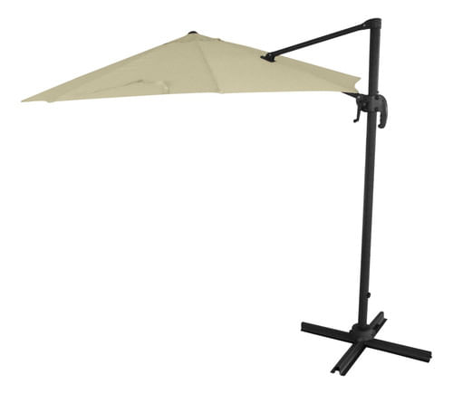Sombrilla Parasol Jardin Grande Lateral Aluminio C/ Base 3 M