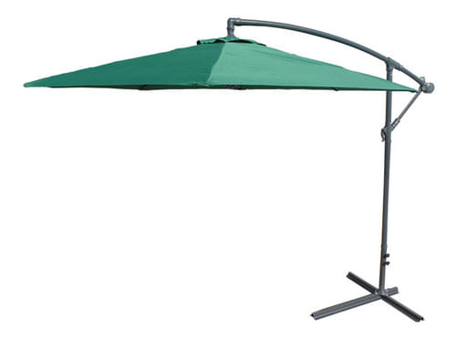 Sombrilla Parasol Jardin Grande Lateral Con Base 300 Cm