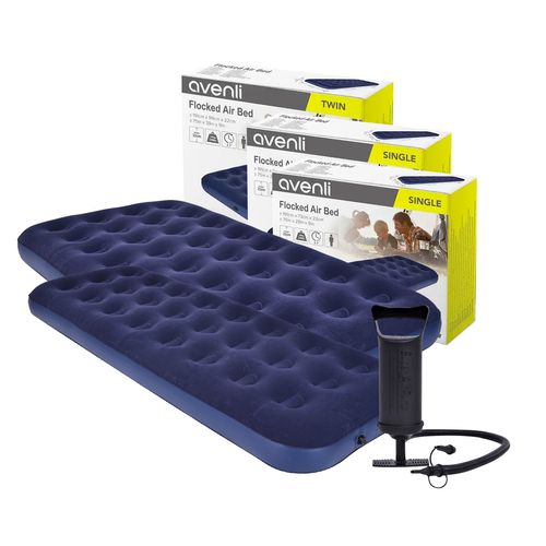 Colchon Inflable 2 Plazas + 2 De 1 Plaza + 1 Inflador Oferta