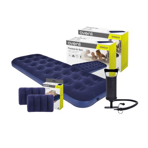 2 Colchon Inflable 1 Una Plaza + 2 Almohadas + Inflador