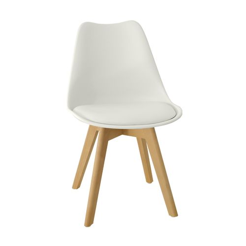 Silla Eames Tulip De Comedor Almohadón Diseño Patas Madera