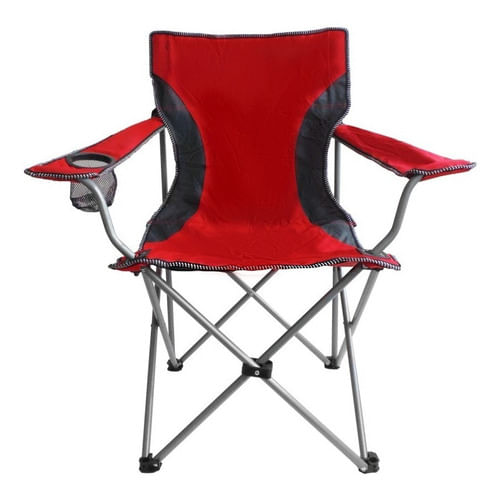 Sillón Director Camping Plegable con Bolso Apoya Brazos con Posa Vasos