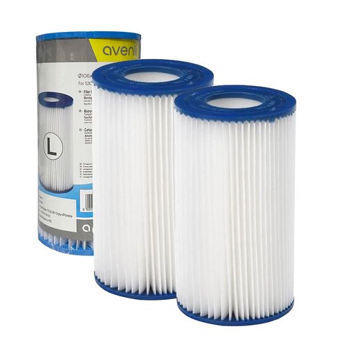 Set X2 Cartuchos L Filtrante Repuesto Bomba Pileta Avenli