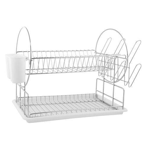 Escurridor Platos Vasos Secaplatos Alambre Cromado C/bandeja