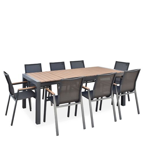 Juego Jardín Mesa Extensible y 8 Sillones Apolo Utile