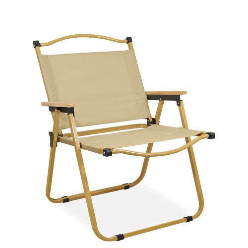 Sillón Kermit Plegable Acero y Apoyabrazos Madera Utile