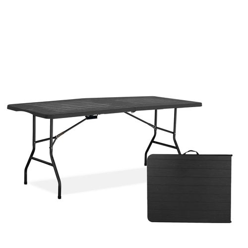 Mesa Multiuso Plegable 180 cm Simil Madera Valija