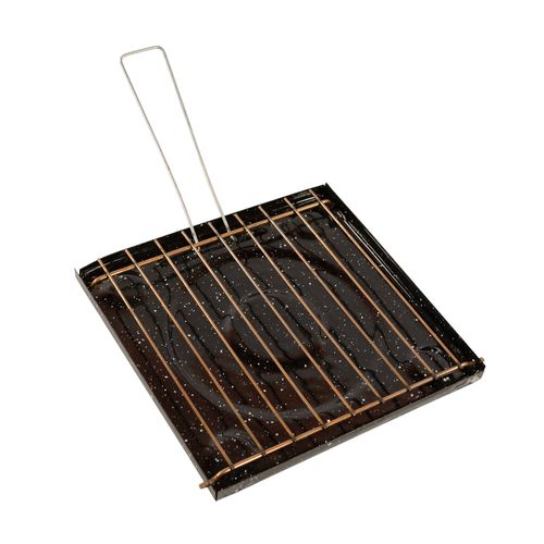 Tostador Enlozado 20x20 cm mango rebatible Jovifel