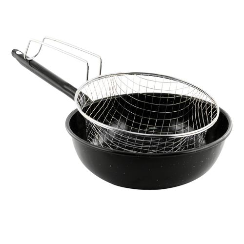 Conjunto Freidor Enlozado Sartén con Colador Jovifel