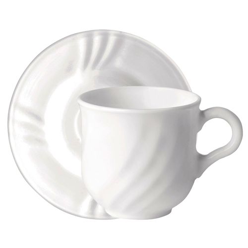 Set 6 Tazas de Té con Plato 250 CC Ebro Vidrio Templado Bormioli Rocco