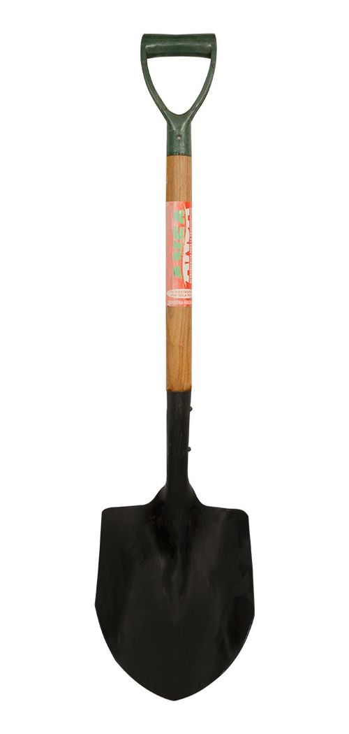 Pala Punta Corazón Cabo Corto Madera Estampada