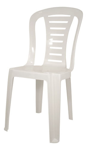 Silla Plástica Apilable Reforzada Blanco Reina Quality