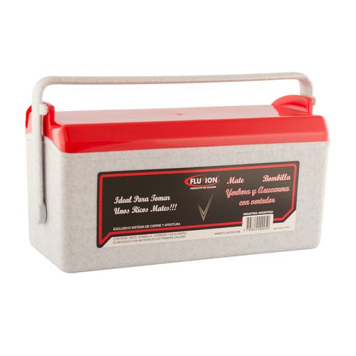 Set Matero Rectangular Yerba Azúcar Mate Bombilla Fluvion