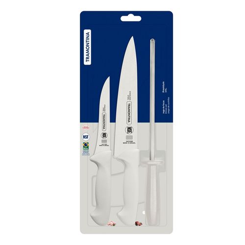 Juego de Cuchillos Premium 3 piezas con chaira Tramontina