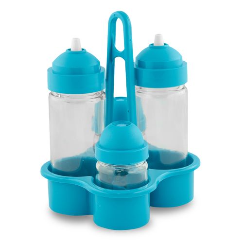 Set x 4 Vinagrera Aceitera Porta Condimentos Color C/base Days