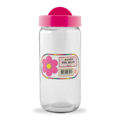Frasco de Vidrio Recto 820 cc Tapa Plástica Daysal