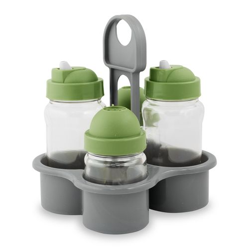 Set x 4 Vinagrera Aceitera Salad Porta Condimentos Base Cuadrada Days