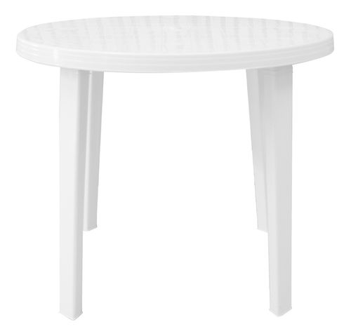 Mesa Plástica Redonda 90 Cms Patas Desmontables Quality