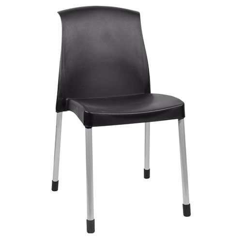 Silla Plástica Reforzada Patas De Caño Color Galana Quality