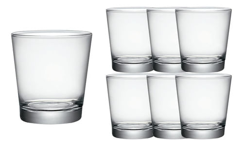 Set Vasos Vidrio Agua Jugo 240 Cc Sestriere Bormioli