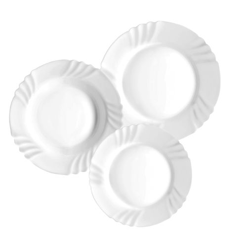 Juego Vajilla Cocina 18 Piezas Platos Ebro Vidrio Templado Bormioli Rocco