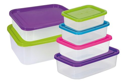 Set X 10 Recipientes Potes Herméticos Plásticos Cocina