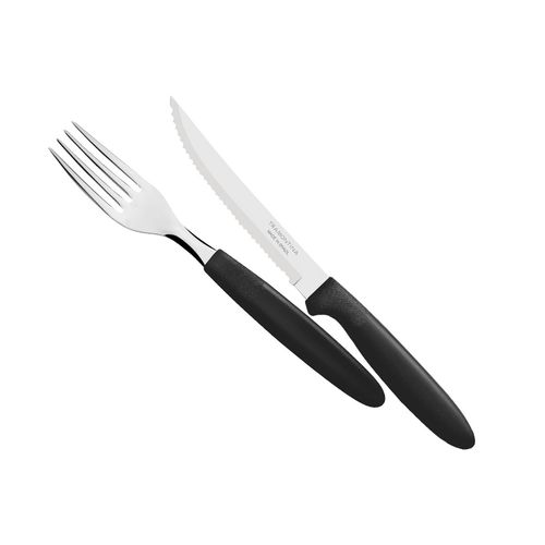 Set Cubiertos 12 Piezas Cuchillo y Tenedor Ipanema Mango Plástico Tramontina